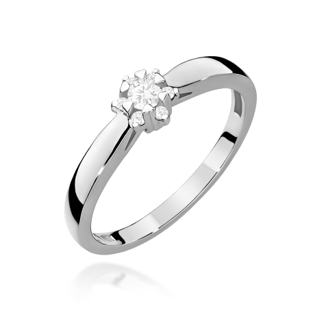Przejdź do produktu Pierścionek BW0061 Diament Laboratoryjny 0,10ct białe złoto   