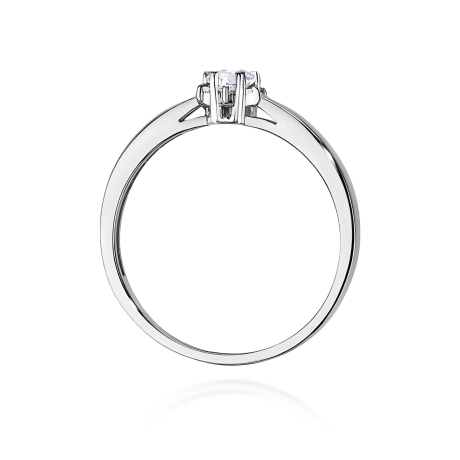 Przejdź do produktu Pierścionek BW0061 Diament Laboratoryjny 0,10ct białe złoto   