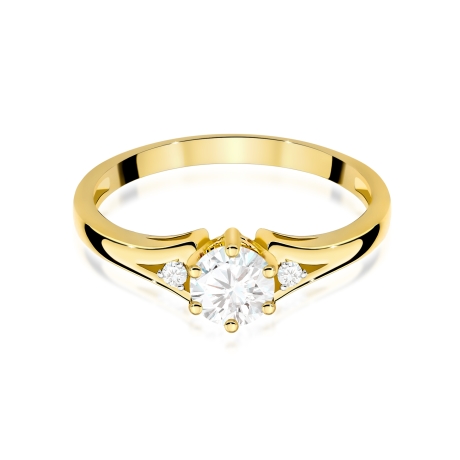 Przejdź do produktu Pierścionek GW0076 Diament Laboratoryjny 0,50ct żółte złoto     