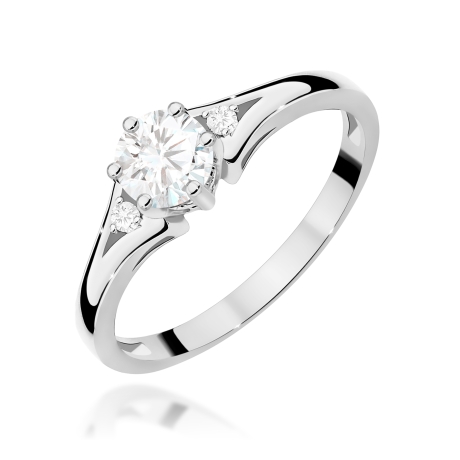 Przejdź do produktu Pierścionek GW0076 Diament Laboratoryjny 0,50ct białe złoto      
