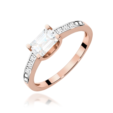 Przejdź do produktu Pierścionek BW0105 Diament Laboratoryjny 0,60ct różowe złoto  
