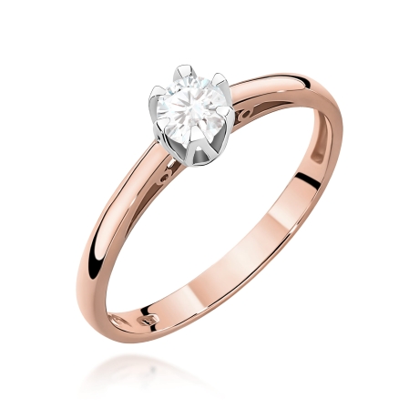 Przejdź do produktu Pierścionek BW0133 Diament Laboratoryjny 0,15ct różowe złoto 