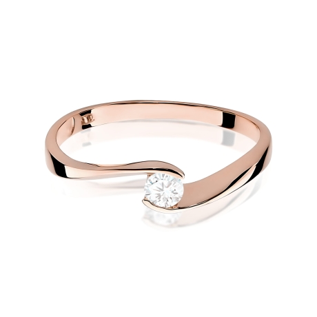 Przejdź do produktu Pierścionek BW0160 Diament Laboratoryjny 0,13ct różowe złoto 