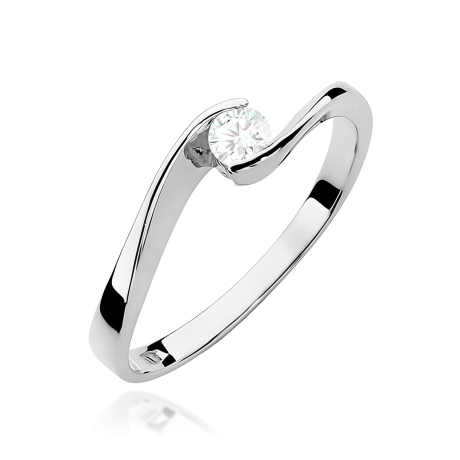 Przejdź do produktu Pierścionek BW0160 Diament Laboratoryjny 0,13ct białe złoto  