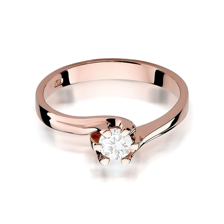 Przejdź do produktu Pierścionek BW0163 Diament Laboratoryjny 0,30ct różowe złoto  
