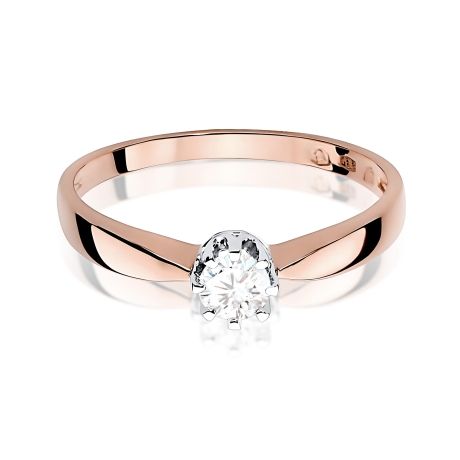 Przejdź do produktu Pierścionek BW0173 Diament Laboratoryjny 0,15ct różowe złoto 
