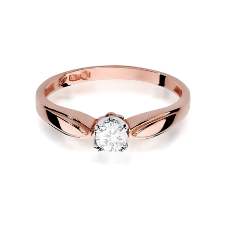 Przejdź do produktu Pierścionek BW0197 Diament Laboratoryjny 0,25ct różowe złoto  