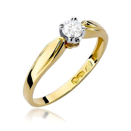 Przejdź do produktu Pierścionek BW0197 Diament Laboratoryjny 0,25ct żółte złoto   