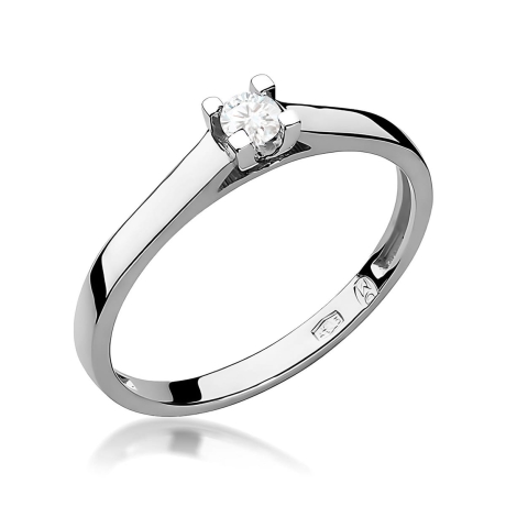Przejdź do produktu Pierścionek BW0221 Diament Laboratoryjny 0,10ct białe złoto 