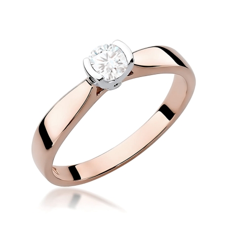 Przejdź do produktu Pierścionek BW0223 Diament Laboratoryjny 0,25ct różowe złoto 