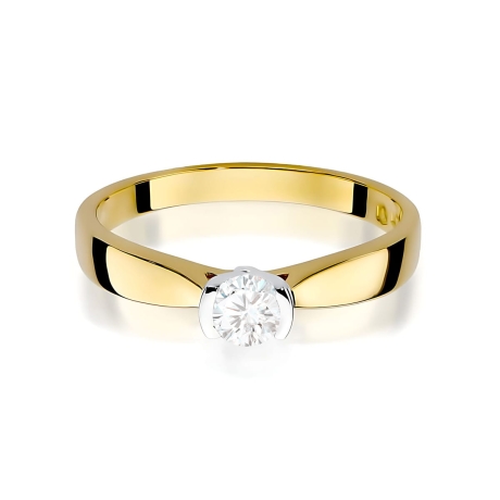 Przejdź do produktu Pierścionek BW0223 Diament Laboratoryjny 0,25ct żółte złoto  