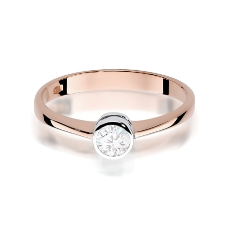 Przejdź do produktu Pierścionek BW0224 Diament Laboratoryjny 0,30ct różowe złoto  