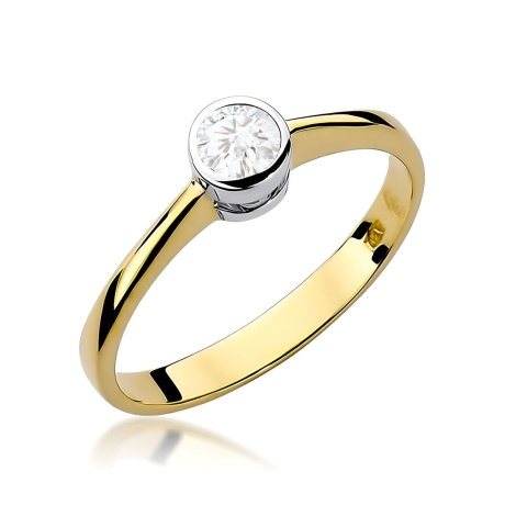 Przejdź do produktu Pierścionek BW0224 Diament Laboratoryjny 0,30ct żółte złoto 