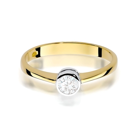 Przejdź do produktu Pierścionek BW0224 Diament Laboratoryjny 0,30ct żółte złoto 