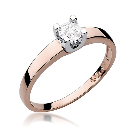 Przejdź do produktu Pierścionek BW0225 Diament Laboratoryjny 0,30ct różowe złoto    