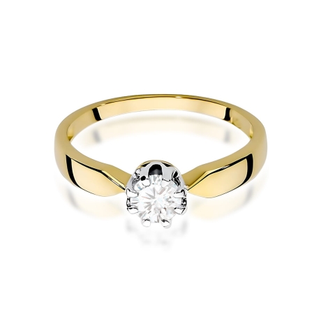 Przejdź do produktu Pierścionek BW0228 Diament Laboratoryjny 0,50ct żółte złoto  