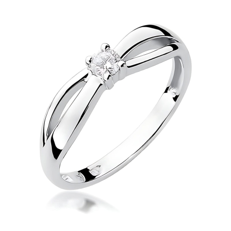 Przejdź do produktu Pierścionek BW0248 Diament Laboratoryjny 0,10ct białe złoto    