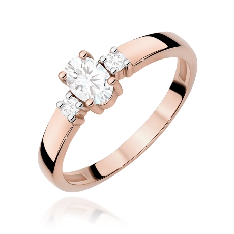 Przejdź do produktu Pierścionek BW0264 Diament Laboratoryjny 0,40ct różowe złoto  
