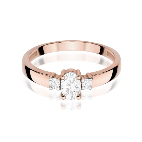 Przejdź do produktu Pierścionek BW0264 Diament Laboratoryjny 0,40ct różowe złoto  