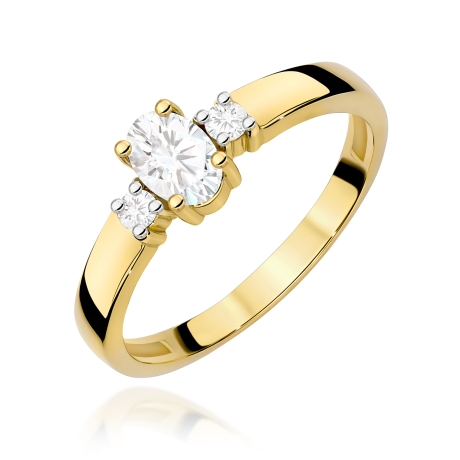 Przejdź do produktu Pierścionek BW0264 Diament Laboratoryjny 0,40ct żółte złoto    