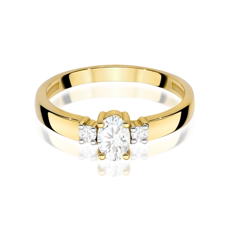 Przejdź do produktu Pierścionek BW0264 Diament Laboratoryjny 0,40ct żółte złoto    
