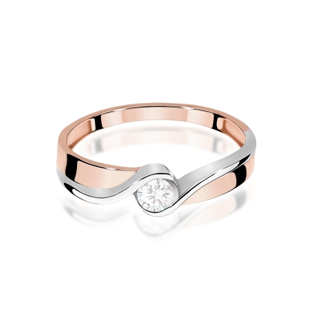 Przejdź do produktu Pierścionek BW0278 Diament Laboratoryjny 0,15ct różowe złoto     