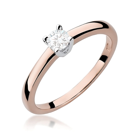 Przejdź do produktu Pierścionek BW0292 Diament Laboratoryjny 0,25ct różowe złoto    