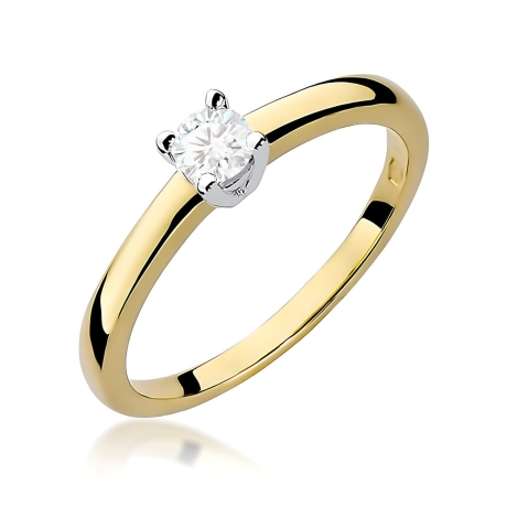 Przejdź do produktu Pierścionek BW0292 Diament Laboratoryjny 0,25ct żółte złoto    