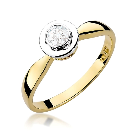 Przejdź do produktu Pierścionek BW0294 Diament Laboratoryjny 0,25ct żółte złoto      