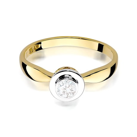 Przejdź do produktu Pierścionek BW0294 Diament Laboratoryjny 0,25ct żółte złoto      