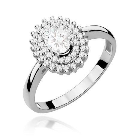 Przejdź do produktu Pierścionek BW0303 Diament Laboratoryjny 0,40ct białe złoto    