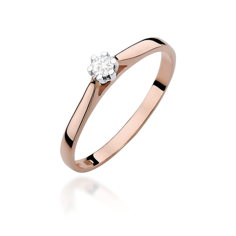 Przejdź do produktu Pierścionek BW0311 Diament Laboratoryjny 0,10ct różowe złoto    