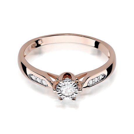 Przejdź do produktu Pierścionek BW0328 Diament Laboratoryjny 0,08ct różowe złoto   