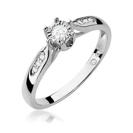 Przejdź do produktu Pierścionek BW0328 Diament Laboratoryjny 0,08ct białe złoto   