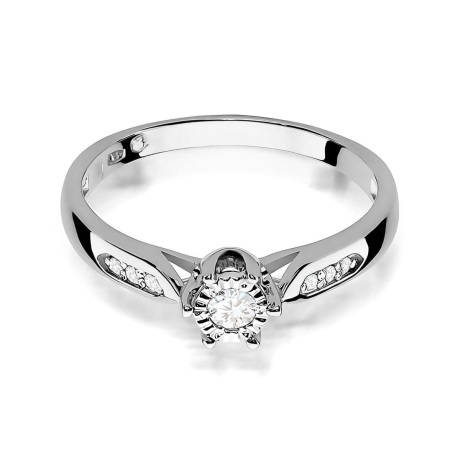 Przejdź do produktu Pierścionek BW0328 Diament Laboratoryjny 0,08ct białe złoto   