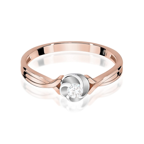 Przejdź do produktu Pierścionek BW0329 Diament Laboratoryjny 0,10ct różowe złoto     