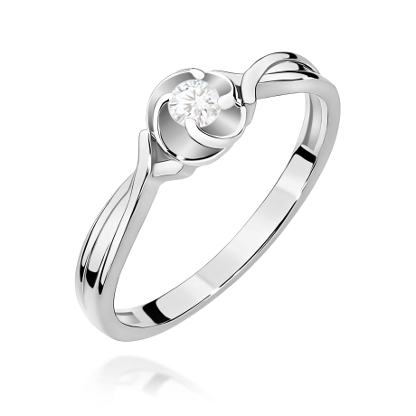Przejdź do produktu Pierścionek BW0329 Diament Laboratoryjny 0,10ct białe złoto    