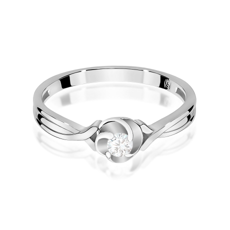 Przejdź do produktu Pierścionek BW0329 Diament Laboratoryjny 0,10ct białe złoto    