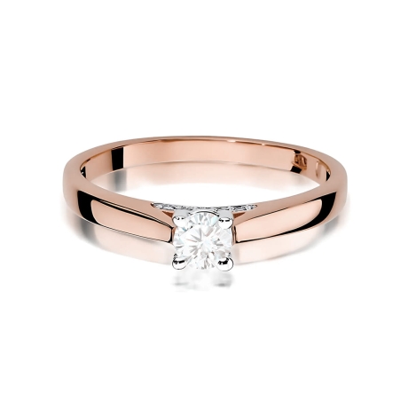 Przejdź do produktu Pierścionek BW0341 Diament Laboratoryjny 0,25ct różowe złoto    