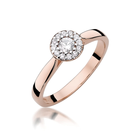 Przejdź do produktu Pierścionek BW0362 Diament Laboratoryjny 0,15ct różowe złoto     