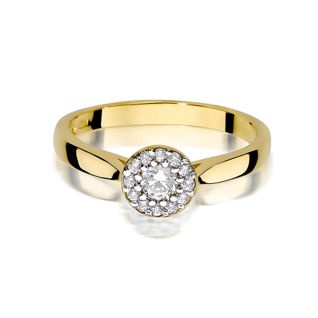 Przejdź do produktu Pierścionek BW0362 Diament Laboratoryjny 0,15ct żółte złoto      
