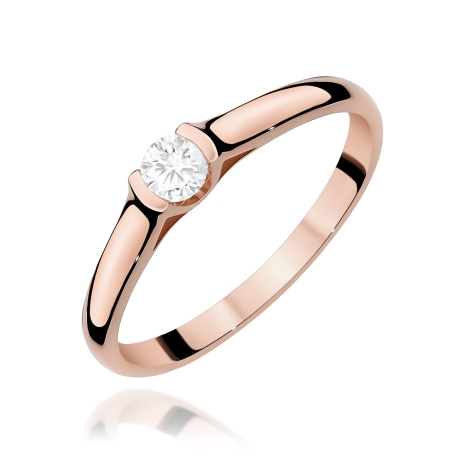 Przejdź do produktu Pierścionek BW0369 Diament Laboratoryjny 0,15ct różowe złoto     