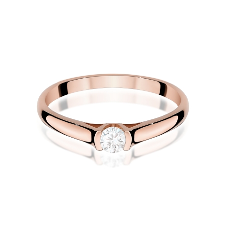 Przejdź do produktu Pierścionek BW0369 Diament Laboratoryjny 0,15ct różowe złoto     