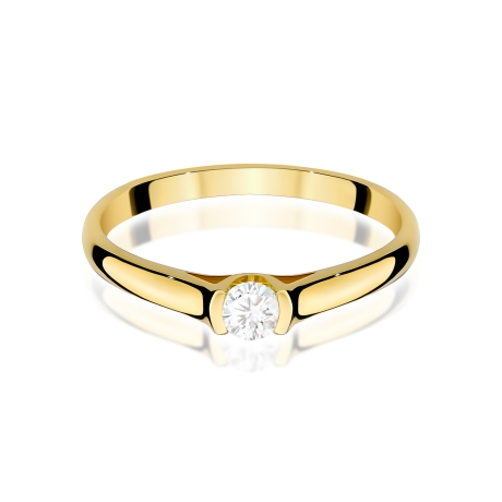 Przejdź do produktu Pierścionek BW0369 Diament Laboratoryjny 0,15ct żółte złoto      