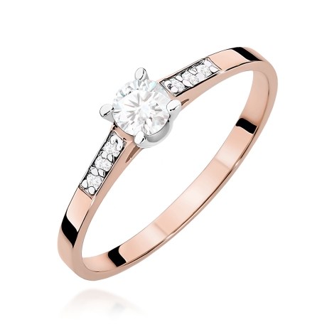 Przejdź do produktu Pierścionek BW0399 Diament Laboratoryjny 0,15ct różowe złoto     