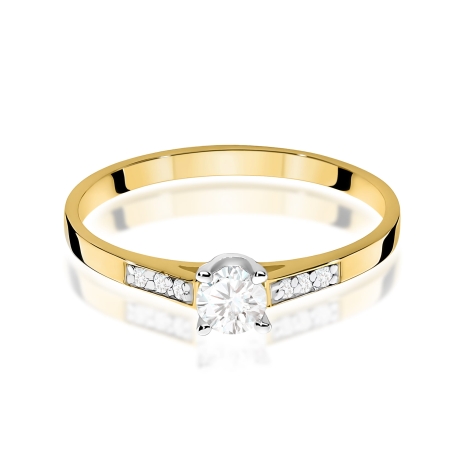 Przejdź do produktu Pierścionek BW0399 Diament Laboratoryjny 0,15ct żółte złoto     