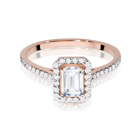 Przejdź do produktu Pierścionek BW0403 Diament Laboratoryjny 0,60ct różowe złoto     