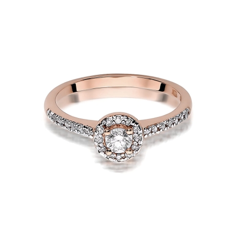 Przejdź do produktu Pierścionek BW0406 Diament Laboratoryjny 0,15ct różowe złoto   