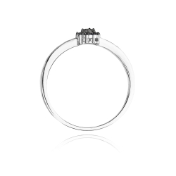 Pierścionek zaręczynowy z białego złota z czarnymi i białymi diamentami 0,02ct Fire Of Love BW-91-białe-i-czarne-b
