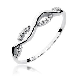 Pierścionek zaręczynowy z białego złota z diamentami 0,07ct Fire Of Love BW-96-białe-b